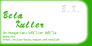 bela kuller business card